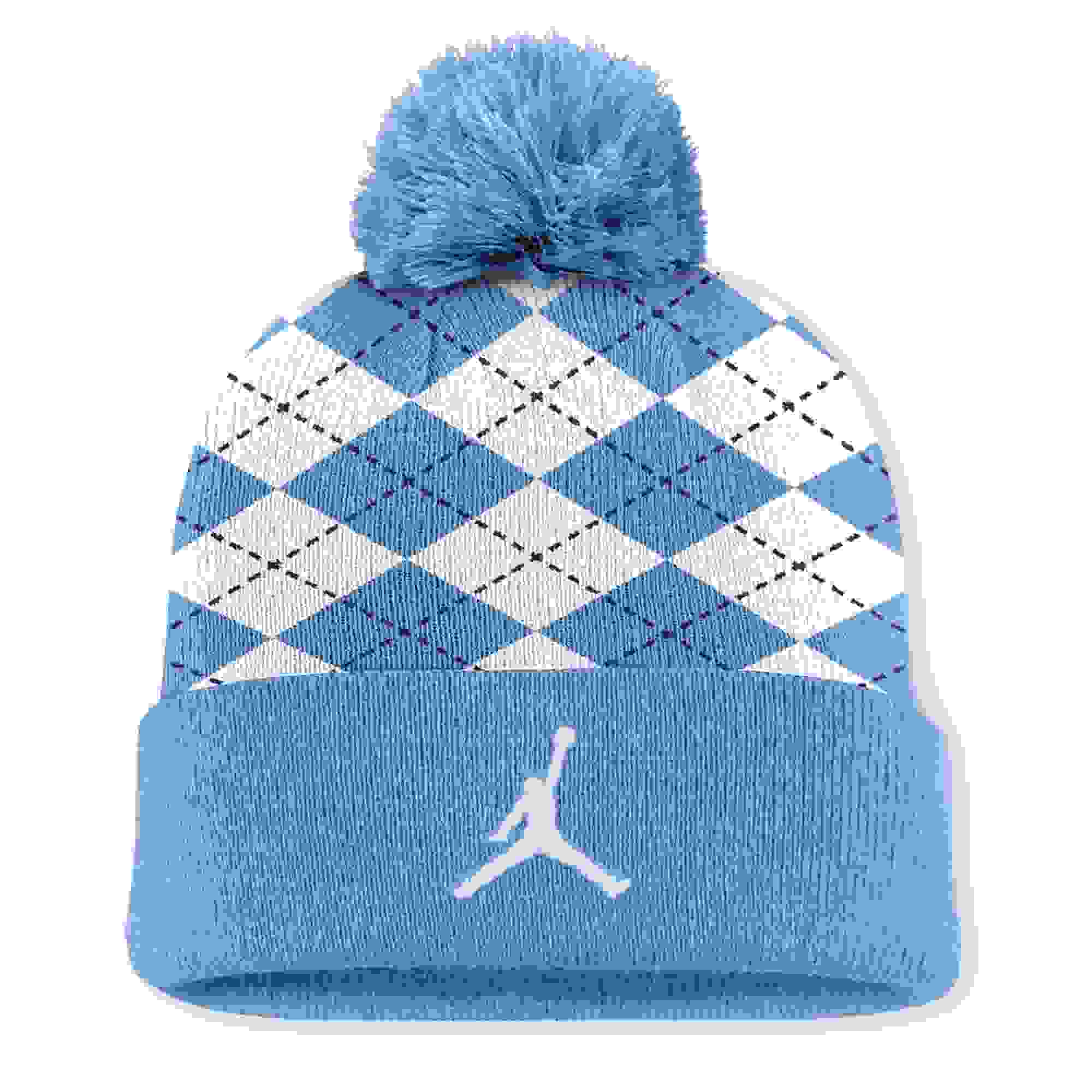 47 North Carolina Tar Heels Argyle Light Blue Knit Cap